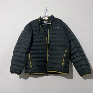 Columbia Mens 650 Down Filled Green Winter Puffer Jacket Coat Size XL